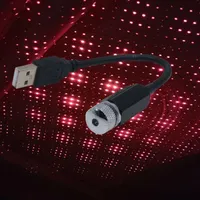 Proiector LED USB pentru mașină - culoare roșie și mov