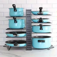 Organizer on pots and pans for locker, 5/8 floors, removable and folding