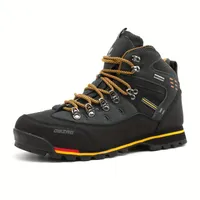 Male durable trekking shoes: Breathable, comfortable, anti-slip lace boots for camping, hunting and trekking