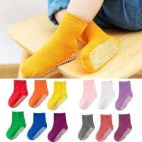 6 paires de chaussettes antidérapantes pour enfants pour le printemps et l'automne pour garçons et filles