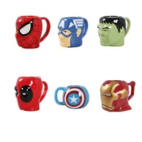 Cup in the shape of a comic book superhero