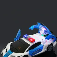 Electric dance police car with light effects