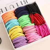 Colored hair elastics - set of 100