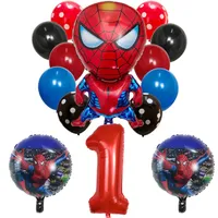 Set nafukovacích balónků s číslem a superhrdinou Spiderman