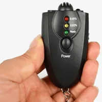 Mini alcohol breath tester with flashlight and keychain