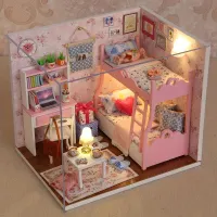 Dievčenská izba Spálňa Domov Dekorácia Puzzle Trojrozmerné