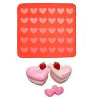 Heart-shaped silicone mould for macaroons