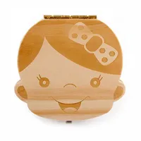 Drewniane pudełko na zęby dla dzieci - chłopiec/dziewczynka