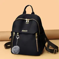 Backpack in fashion single color editing, with simple letter decor, light for travel and school