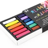 Colored hair chalks (12 colours)