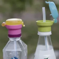Universal bottle cap with straw for infants, toddlers and children - more variants