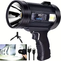 Ultra Shiny Charging Headlight 200 000 Lumens with Stand, 3 Modes + 4 Color Filters, LED Outdoor + USB Cable