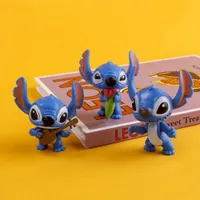 10 Kusů, Disney Ručně Vyráběný Stitch - Filmem Inspirované Modelové Panenky: Všestranná PVC Dekorace