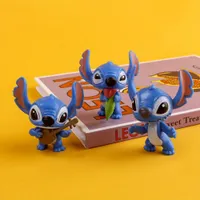 10 Pieces, Disney Handmade Stitch - Film Inspired Model Dolls: Versatile PVC Decoration