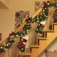 Vianočná ratanová opona s LED retiazkou, 1,8 m - vianočný stromček dekorácie, dvere, okno