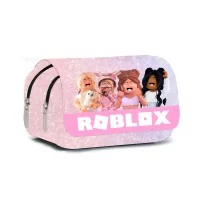 Children's two-chamber pencil for school supplies with Roblox motif