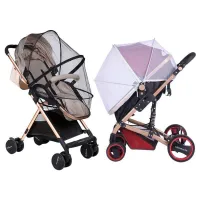 Mosquito net for stroller with zipper