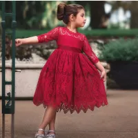 Evening lace ball gown for girls