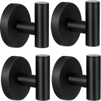 4pc Wall towel holder, wall hook, stainless steel door rack, durable and stylish