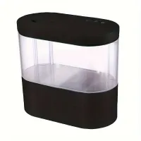 1pc Mini Aquarium with LED Atmospheric Light, Mini Aquarium Set with Filtering System, Table Aquarium, Table Mini Aquarium