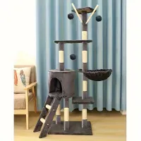 1pc Multilayer Room Tree For Cats, Center for Cats With Swing Networks In Apartment, Sisal's Scratch, A Hinged Ball, Needs for Cats