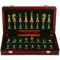 Chess set from Premium Massive Wood with Dear figures from Cink alloys