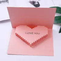 3D Heart Pink Valentine's Wish Signed LOVE