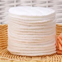 Practical reusable cotton make-up remover pads 10 pieces - white Yonah