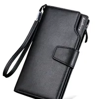 Large men's wallet with loop - Black