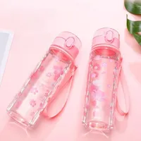 Detská priehľadná plastová fľaša na pitie s rôznymi motívmi