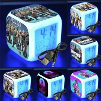 LED square digital alarm clock with backlight and themes of the favorite Fortnite game