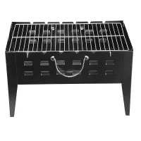 Foldable portable charcoal grill for outdoor picnics, camping and garden use - Practical and easy to transfer