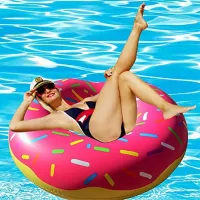 Luxury inflatable ring for adults - donut