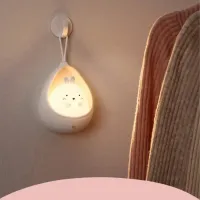 Children's LED night light with animal-shaped motion sensor - USB charging