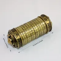 Mini Cryptex Zámek s tajnou přihrádkou ve stylu Da Vinciho kódu