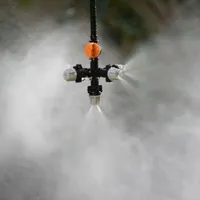 Water mist 360° spray nozzle on hose