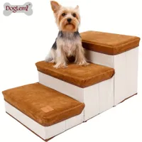 3-stage steps for small dogs: Safe and comfortable access with storage space