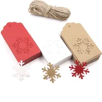 Papierowe identyfikatory świąteczne z płatkiem śniegu