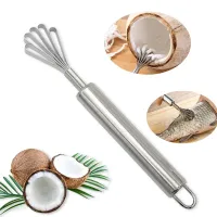 Speciální škrabka pro zpracování kokosové dužiny a oškrábání šupin - nerezový materiál