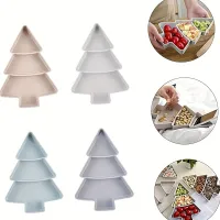 Christmas serving tray in the shape of a tree - plastic tray for fruit, nuts and small snacks