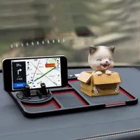 Anti-slip deck mat and mobile phone cover for the car