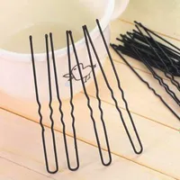 Hair pins in black color - 30 pieces