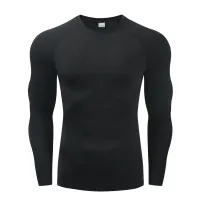 Men's compression cross-country T-shirt with long sleeve - ideal for fitness, training and running