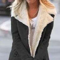 Women's stylish jacket with fur coat Valery