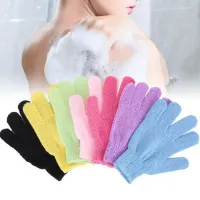 Praktická mycí masážní rukavice - speciální vlákno, 7 trendy barevných odstínů v balení