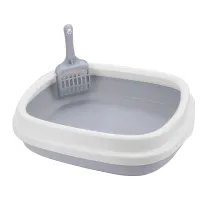 Cat toilet 1 set - training sand box for cats and dogs with scoop, toilet lounge, grab bowl, toilet for dogs