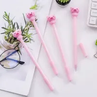 Set of 36 cute neutral pens with a pink pig's motif