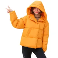 Strong ladies jacket with hood, monochrome and free cut - More colors