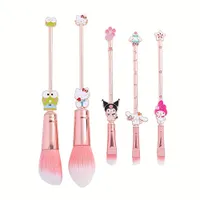 Set of Cute Brushes Na Líčení - Cartoon Decoration of Ply Brushes On Face