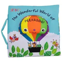 Zábavná textilní knížka pro malé děti - příjemný materiál, naučná kniha